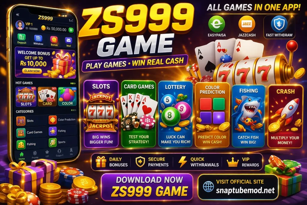 ZS999 – Download Real Earning Game APK for Pakistan (2026)