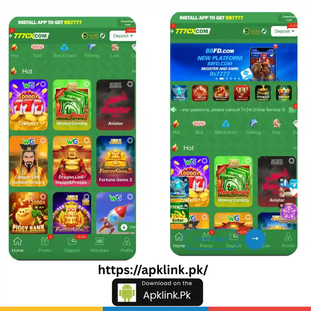 777CX Game Download APK Pakistan 2026 - Online Earning Game App