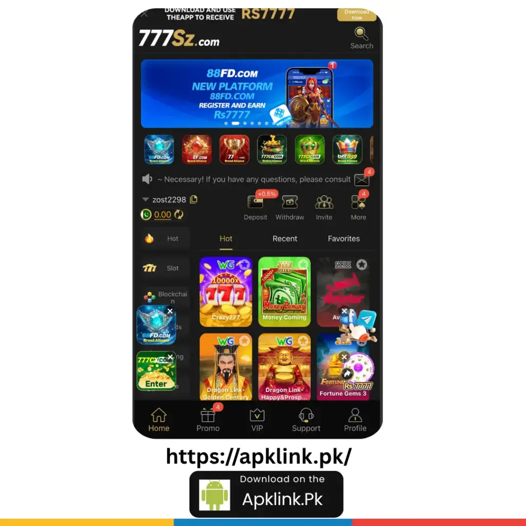777SZ Game APK Download - Real Cash Earning Game App in Pakistan