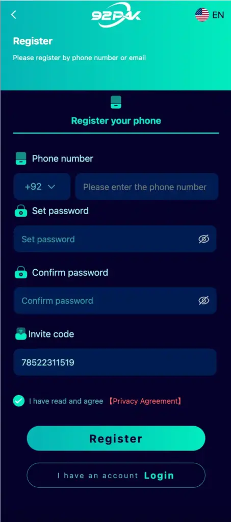92R Game Registration Process
