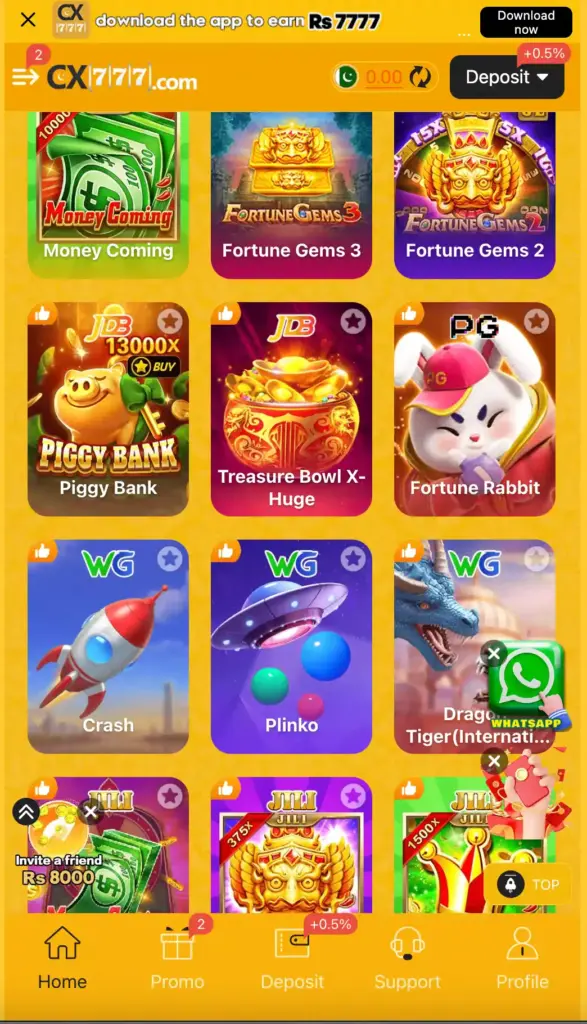 Popular Games in CX777 Game
