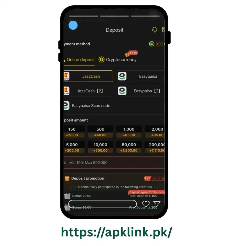 Deposit and Withdrawal