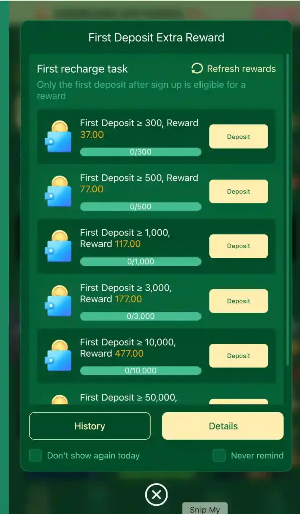 Deposit and Withdrawal Process