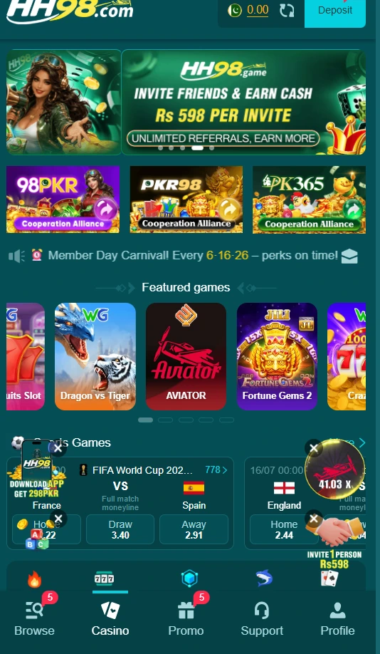 HH98 Game Download APK Latest Version for Android 2026 - Real Earning App Pakistan